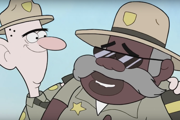 Sheriff Blubs and Deputy Durland from Gravity Falls