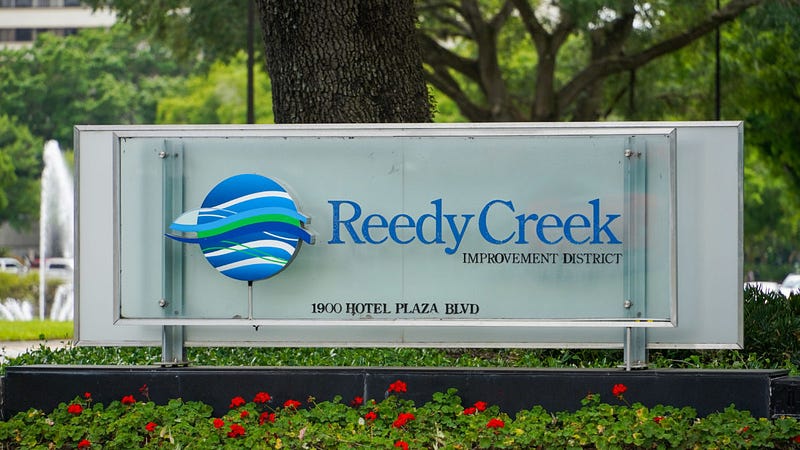 Sign in front of The Offices of the former Reedy Creek Improvement District