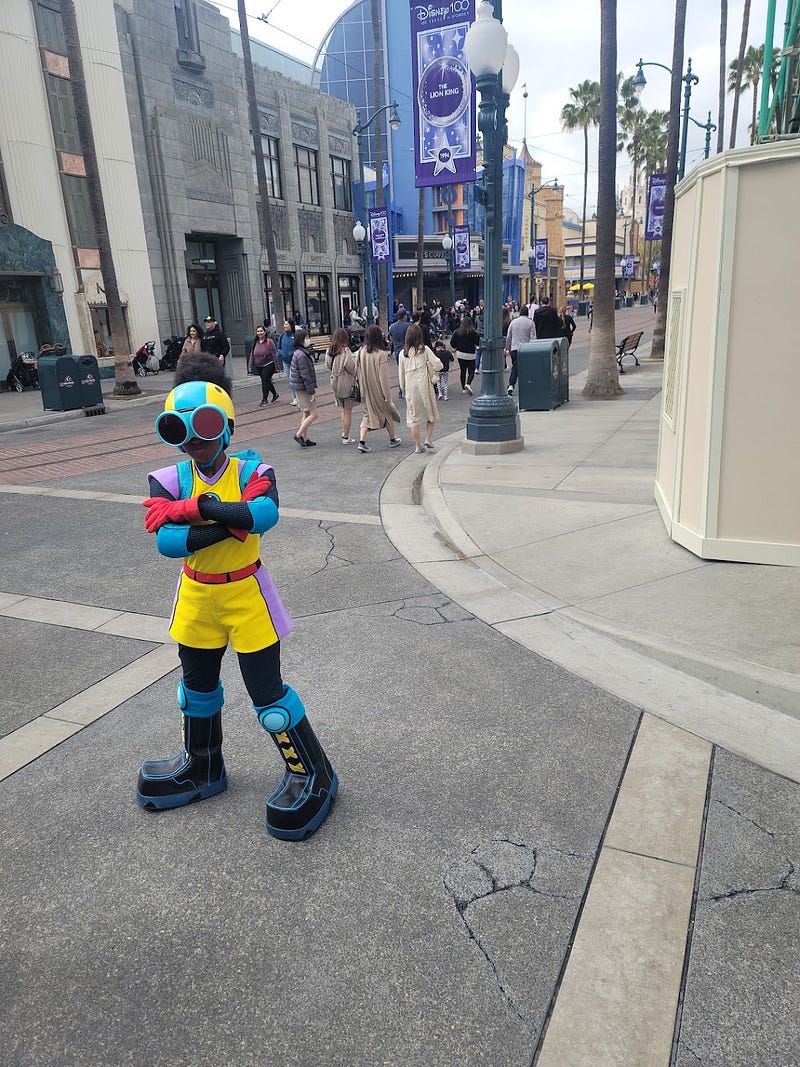 Costumed character Moon Girl at Disney California Adventure